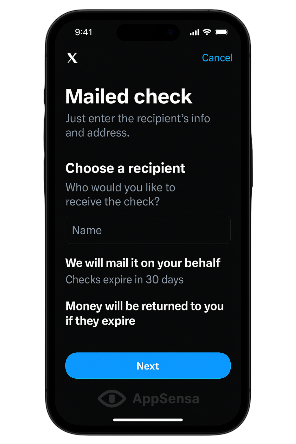X Check Payments UI